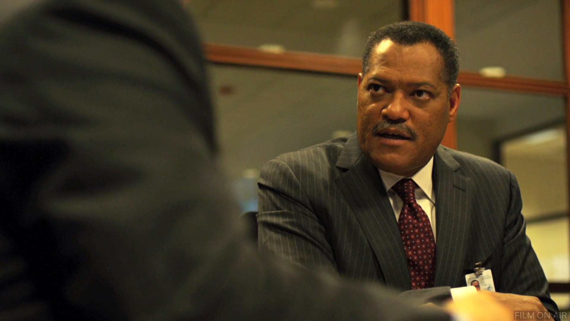 Laurence Fishburne Has A Mustage
 in Contagion in Contagion