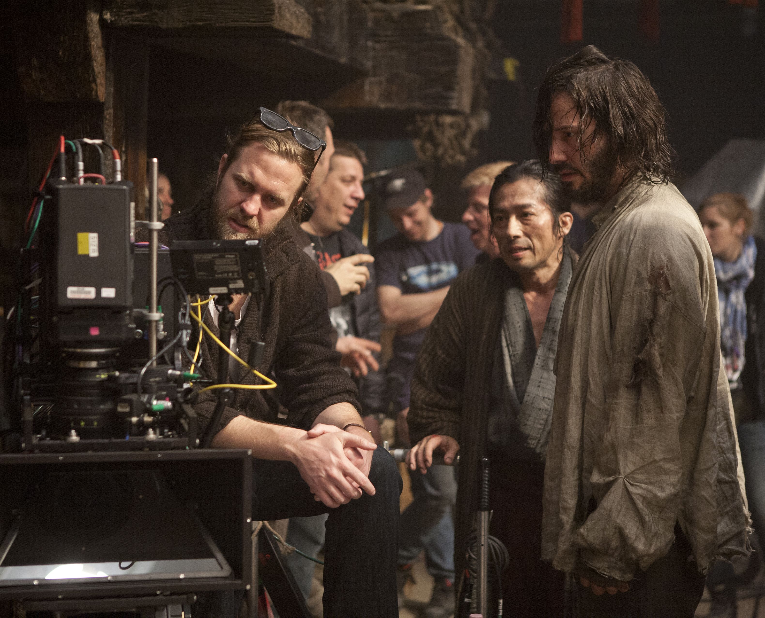 Keanu Reeves on set filming 47 Ronin