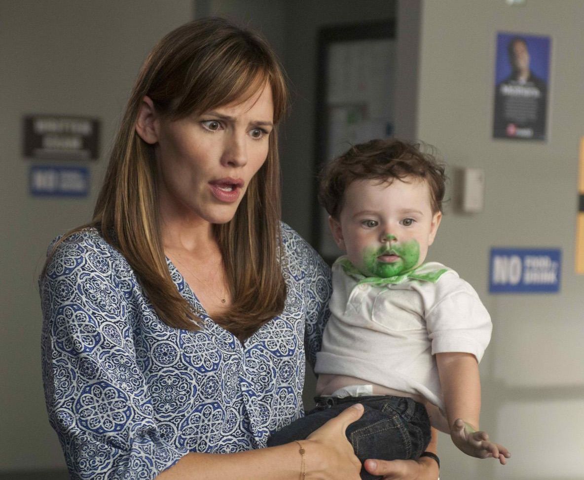 Jennifer Garner and green baby