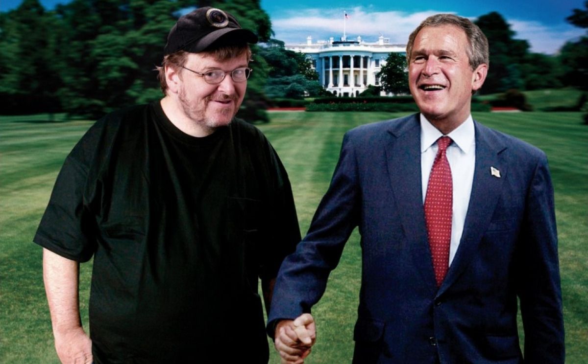 Holding President Bush's hand, Fahrenheit 9/11