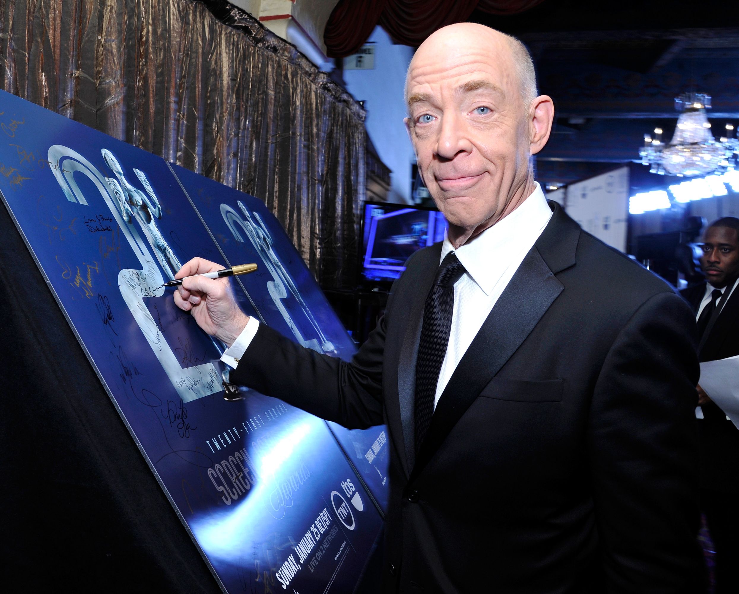 J.K. Simmons signs SAG board at 2015 Awards