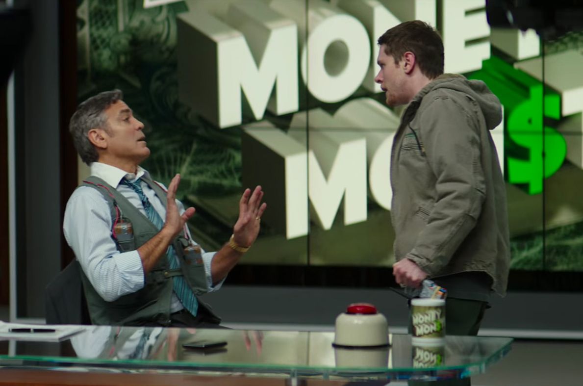George Clooney and Jack O'Connell in "Money Monster".