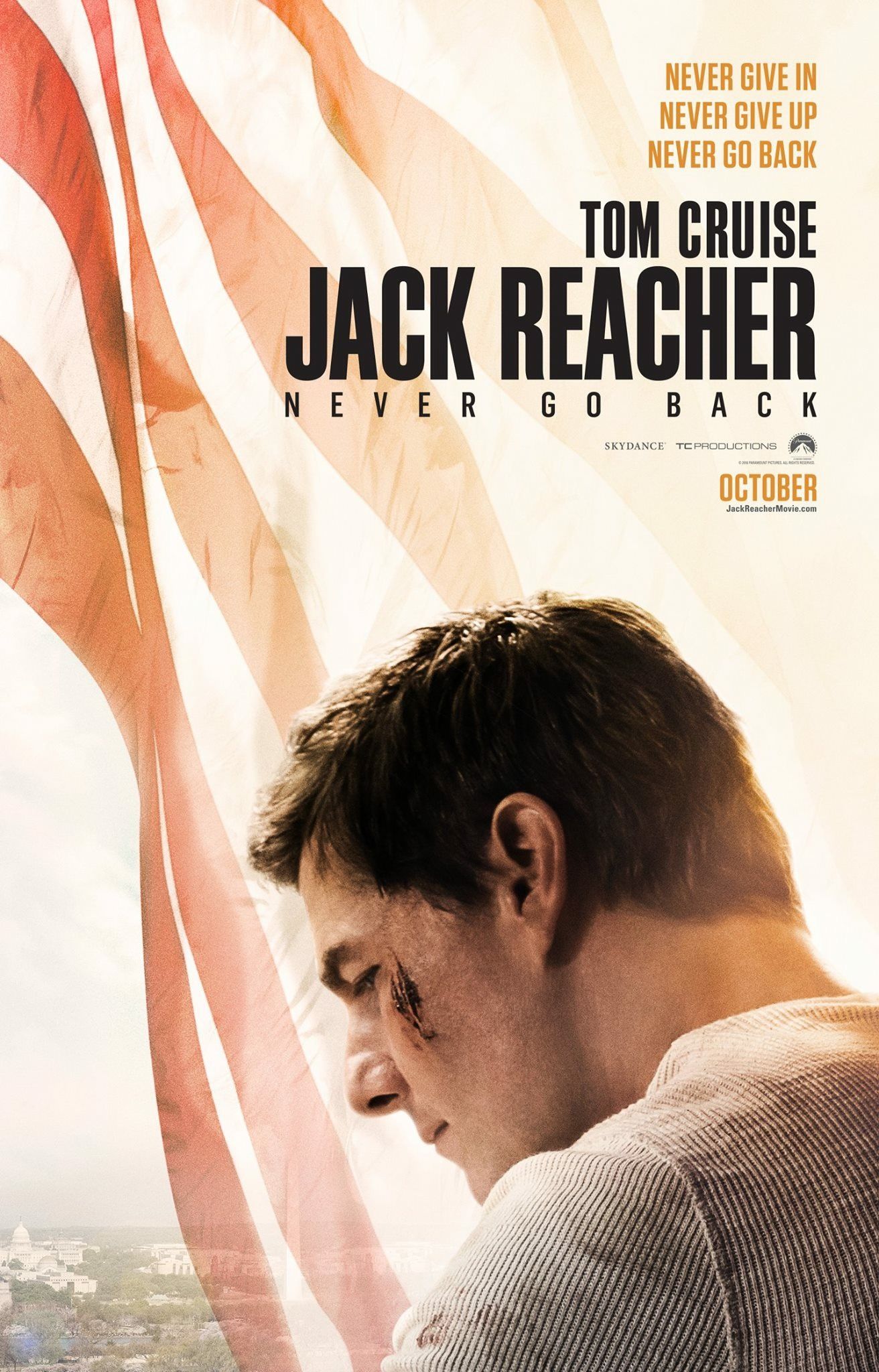 Jack Reacher: Never Go Back poster