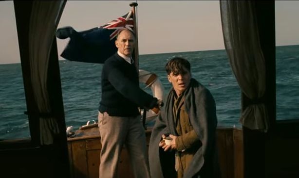 Mark Rylance and Cillian Murphy in "Dunkirk"