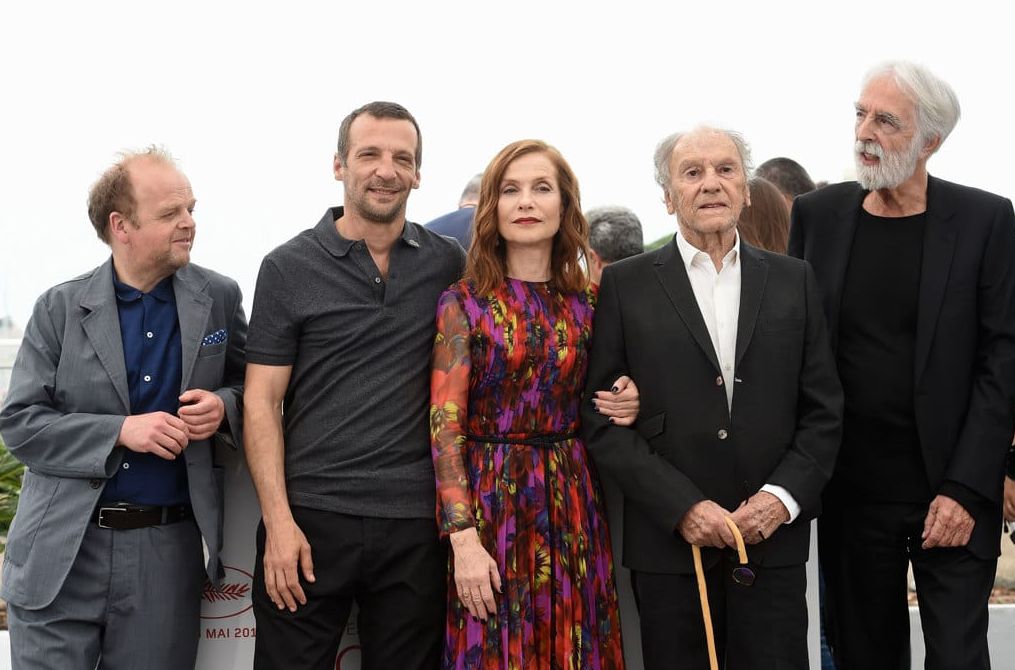 Michael Haneke and the cast of Happy End at the Cannes Film 