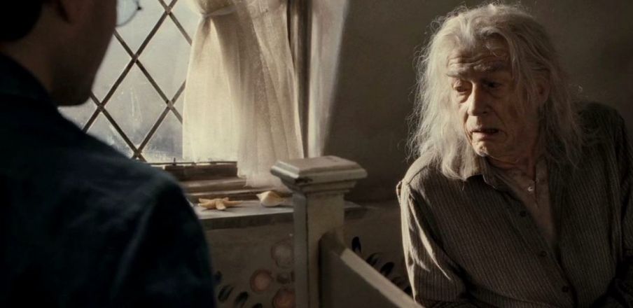 Harry and Mr. Ollivander talk about the Deathly Hallows: the Elder Wand ...